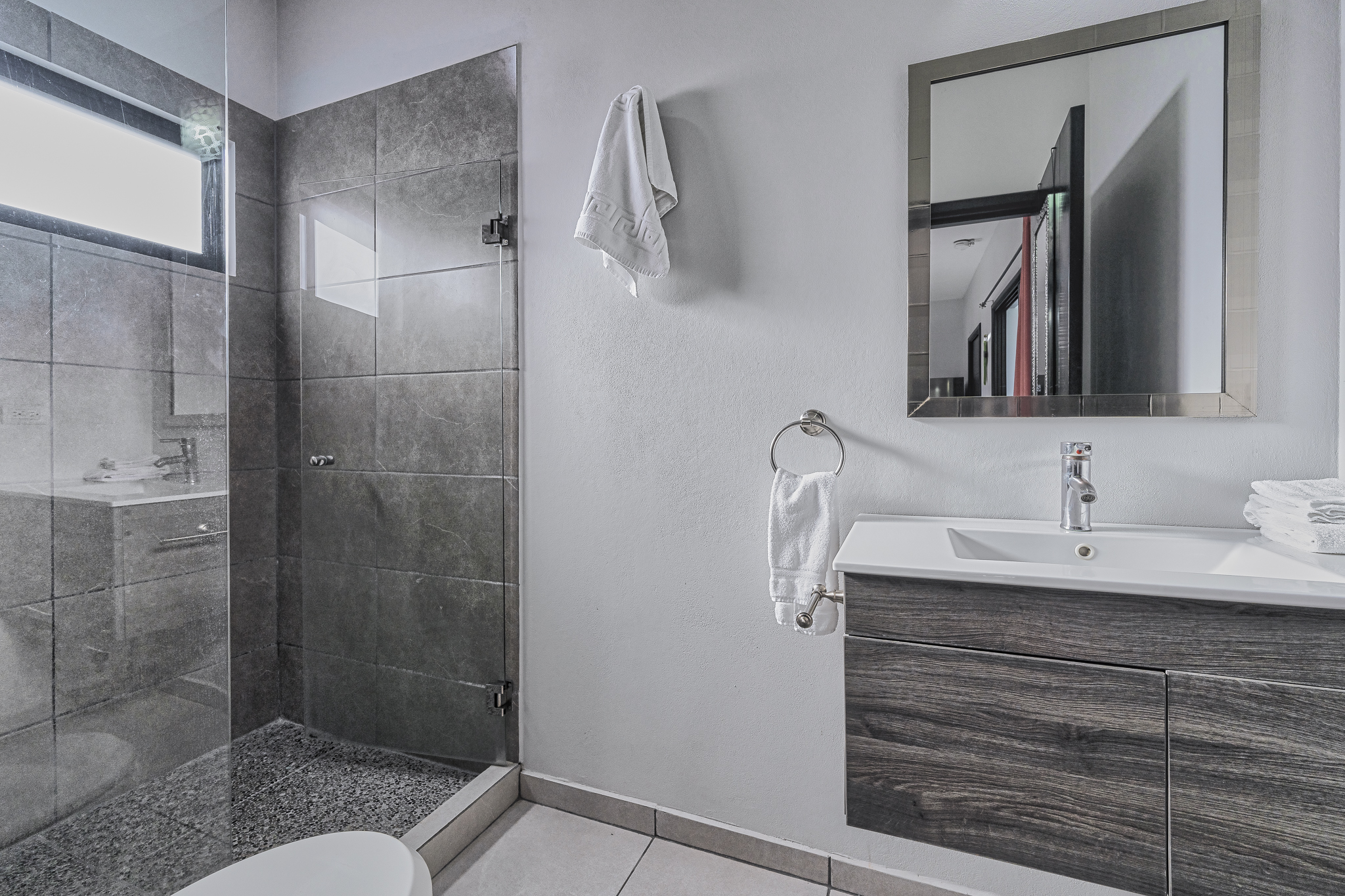 modern bathroom interior inside house for sale samara costa rica