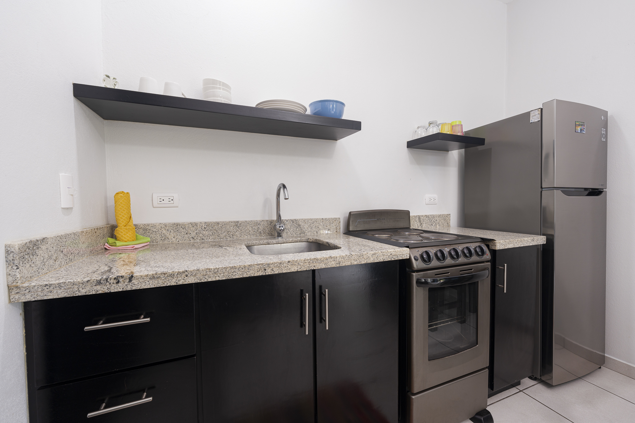 contemporary kitchen inside property for sale in samara costa rica