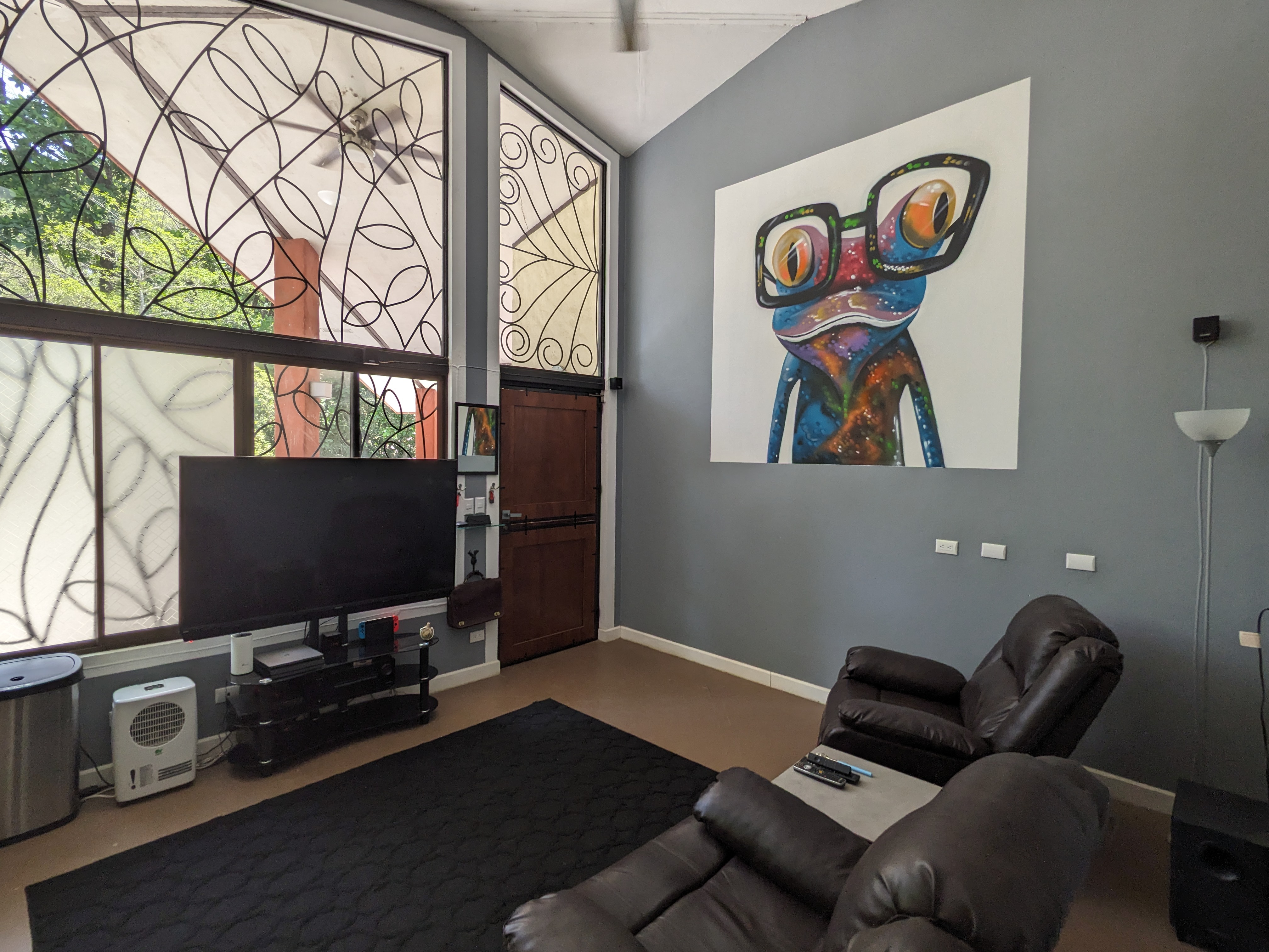 sala de estar con vista a la ventana, paraíso tropical de unidades múltiples, Sámara, Costa Rica